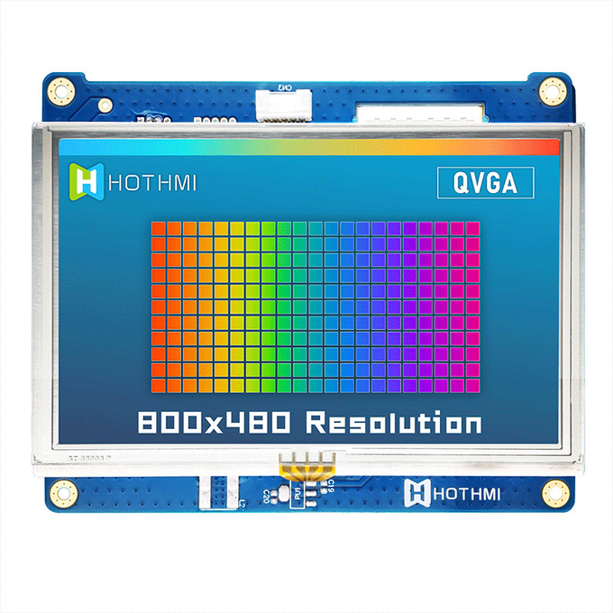 5.0 Inch 800x480 IPS Resistive TFT LCD Display Wide Temperature/HTM-H050A7-LVDS-USBRTP 0