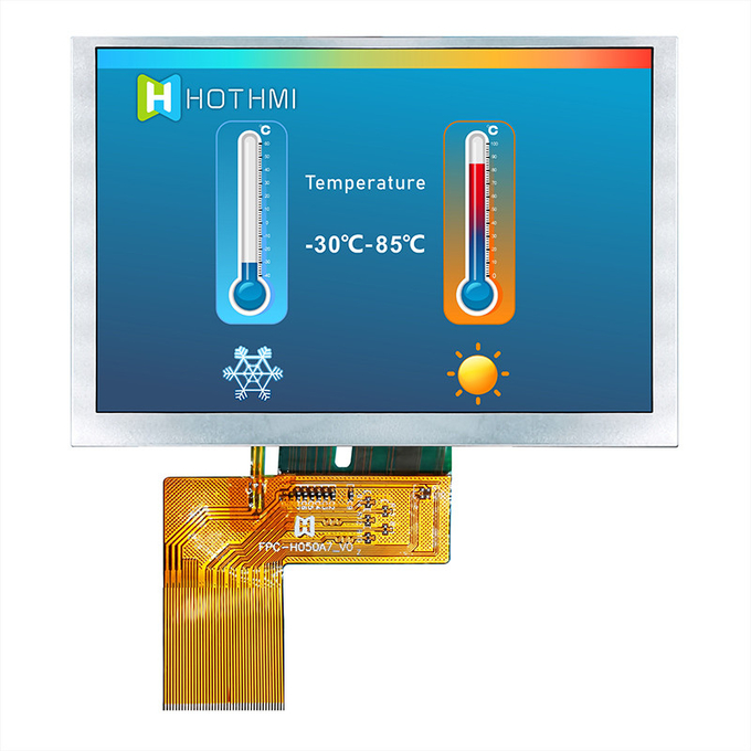 5.0 Inch 800x480 Display IPS Sunlight Readable Monitors TFT LCD Display Manufacturer 0