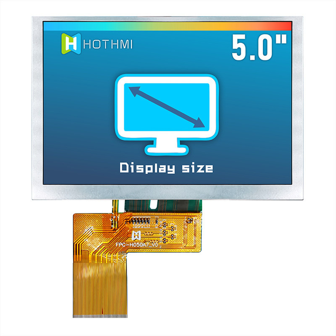 5.0 Inch 800x480 Display IPS Sunlight Readable Monitors TFT LCD Display Manufacturer 2