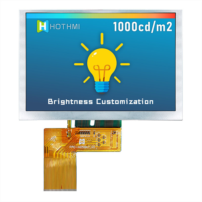 5.0 Inch 800x480 Display IPS Sunlight Readable Monitors TFT LCD Display Manufacturer 4
